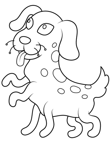 Alien Puppy Coloring Page